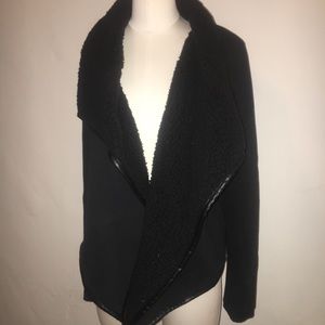 Black Sherpa lined sweater